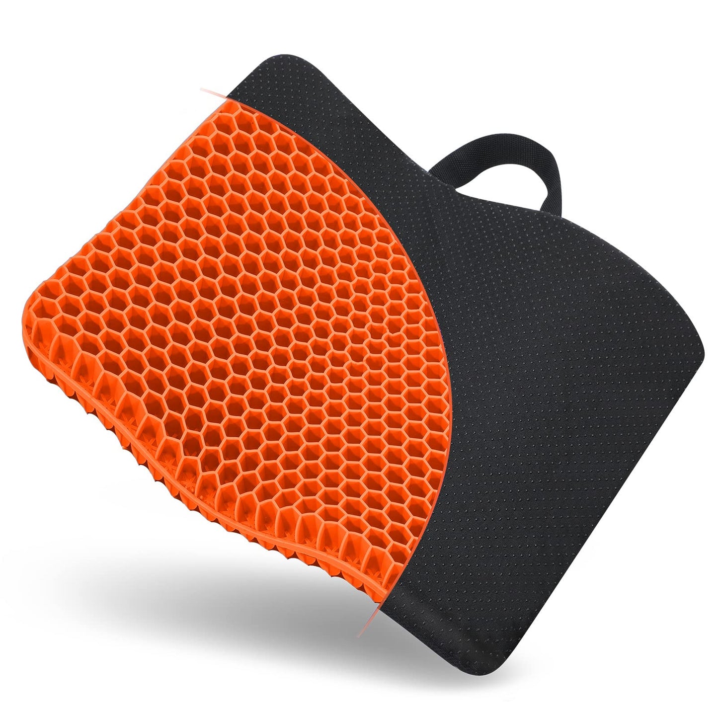 Fzitiy 2023 NewLarge Gel Seat Cushion, Honeycomb Design Double Thick Egg Gel Cushion with Relieving Back coccyx Pain Pressure for Car Office Home Wheelchair&Chair (Orange-xL) Orange-xl