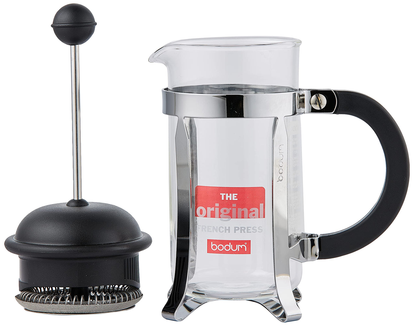 BODUM 1913-01 Caffettiera 3 Cup French Press Coffee Maker, Black, 0.35 l, 12 oz