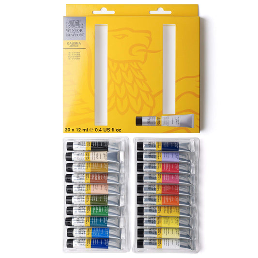 Winsor & Newton, Galeria Acrylic, 20x10ml Tube Set 20 X12ML TUBE SET