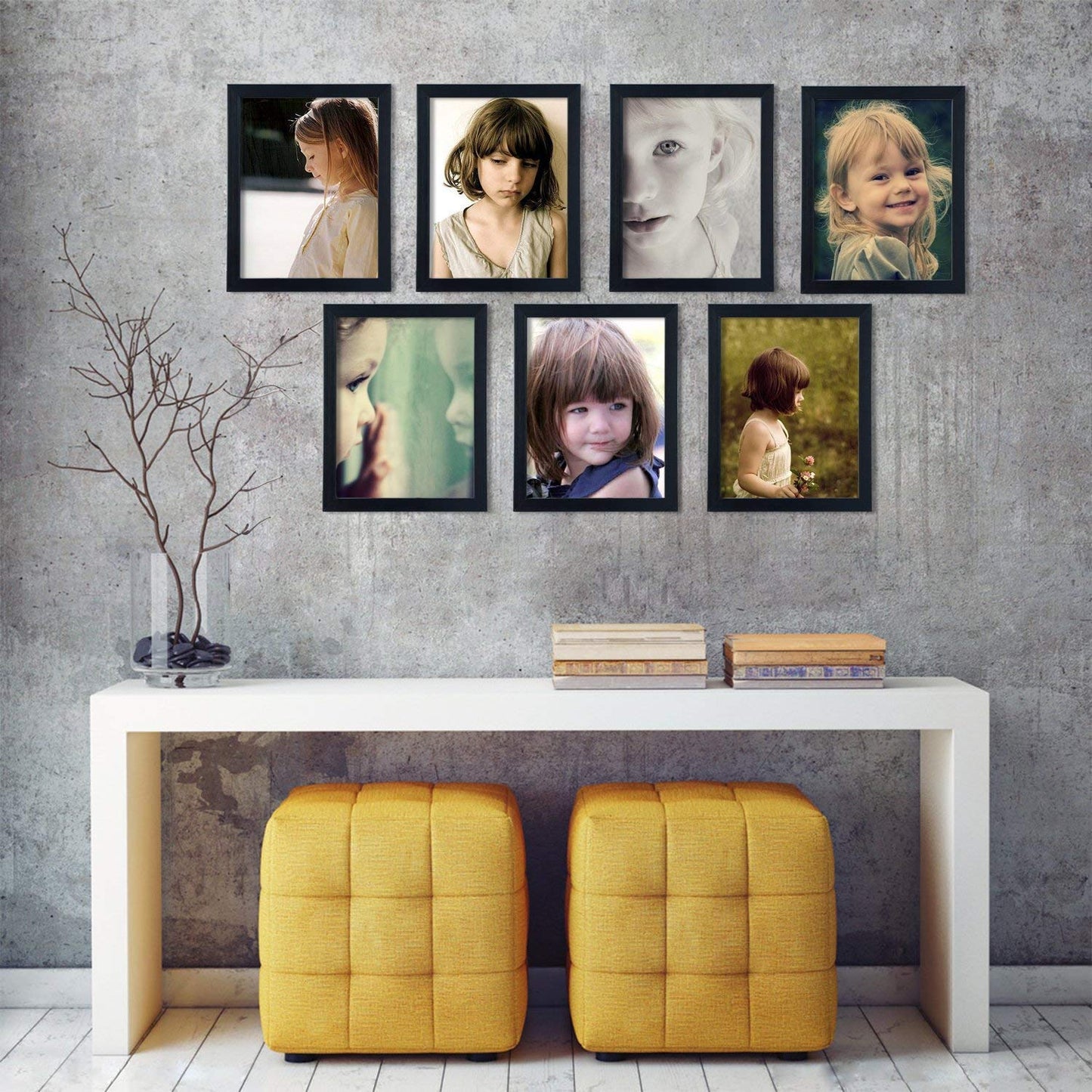 Giftgarden 10x8 Photo Frames Picture Frame Set for Wall or Tabletop, Black, Pack of 7 8x10