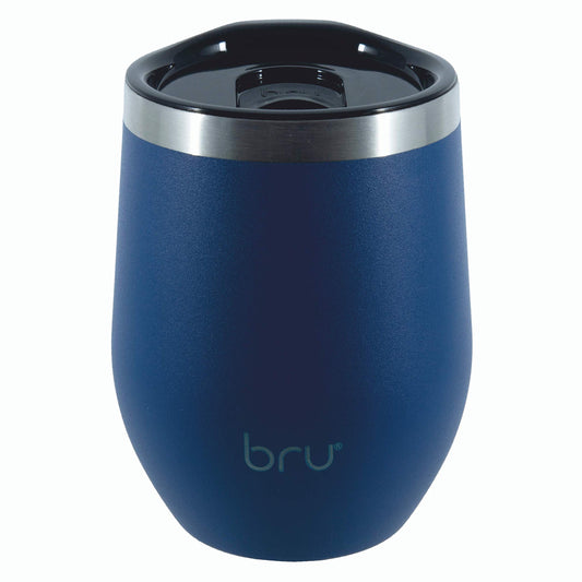 bru Reusable Coffee Cup | Travel Mug | 12oz/340ml | Vacuum Insulated | Stainless Steel | Eco-Friendly Thermal Cup (Blue Planet) Blue Planet