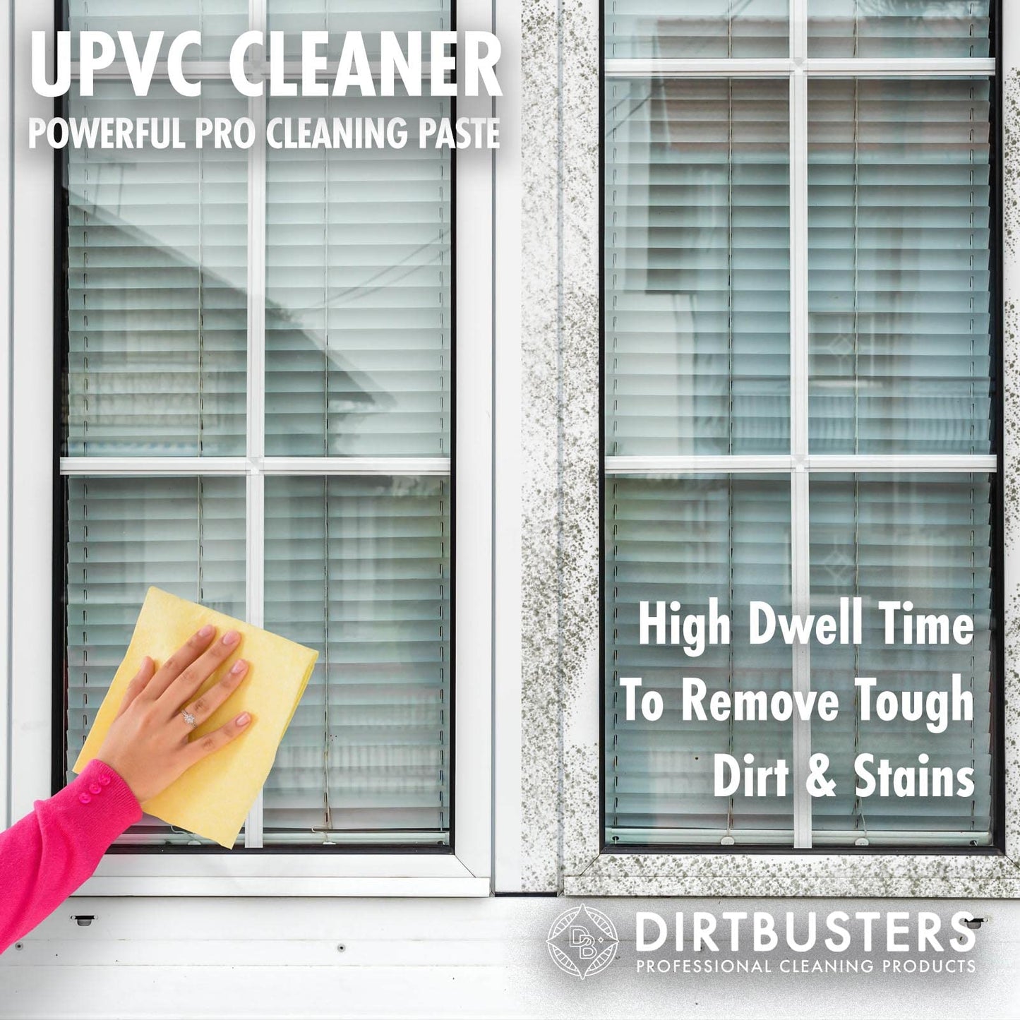 Dirtbusters UPVC PVCU Cleaner & Restorer - For Door, Window Frame, Conservatory, Garden Furniture, Facias, PVC & Plastic (500g) 1