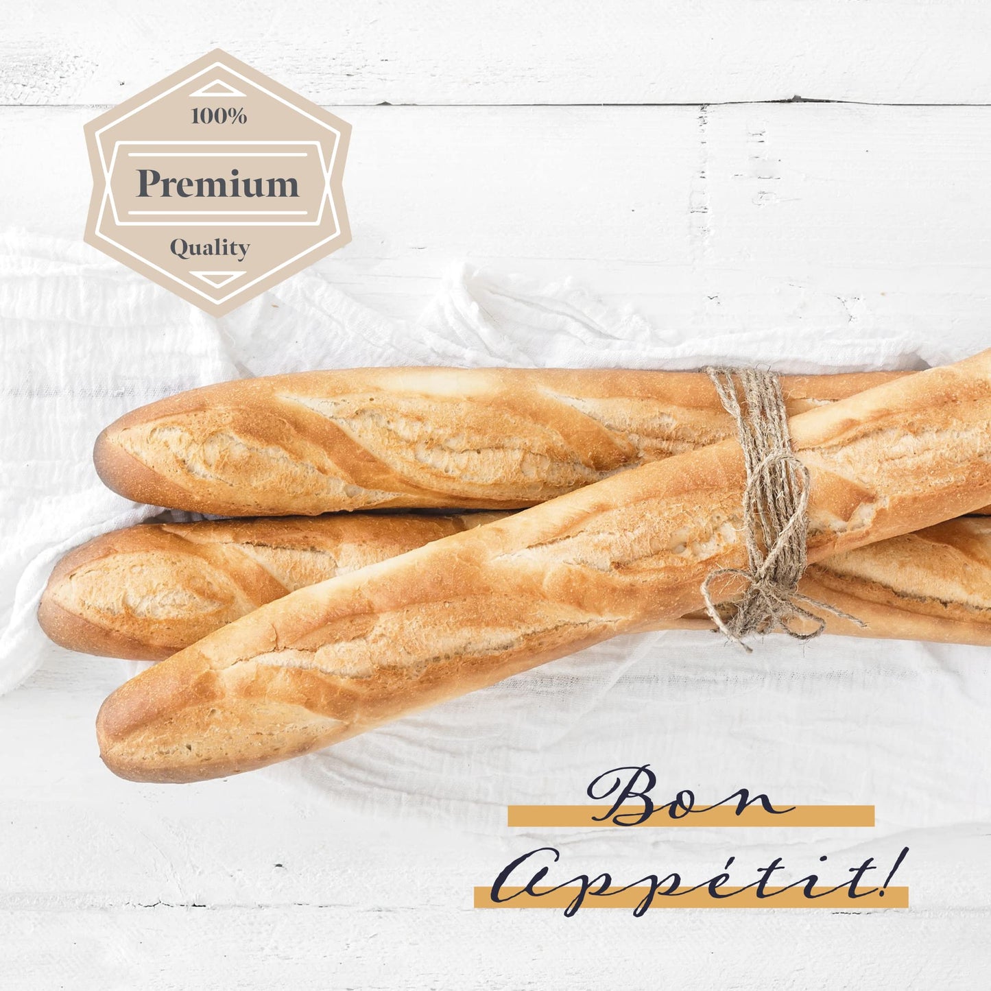 GOURMEO Non-Stick Baguette Baking Tray - 38,5cm x 28.5cm - French Bread Baking Trays for 3 Baguettes - Easy to Use & Clean - Silver 1 Tray for 3 Baguette