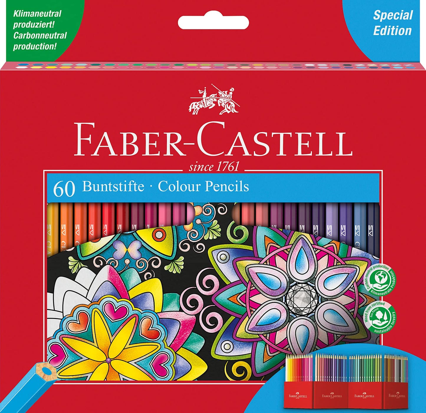 Faber-Castell 111260 Colour Pencils (Pack of 60),3.5 x 18.6 x 21 cm; 399.16 Grams