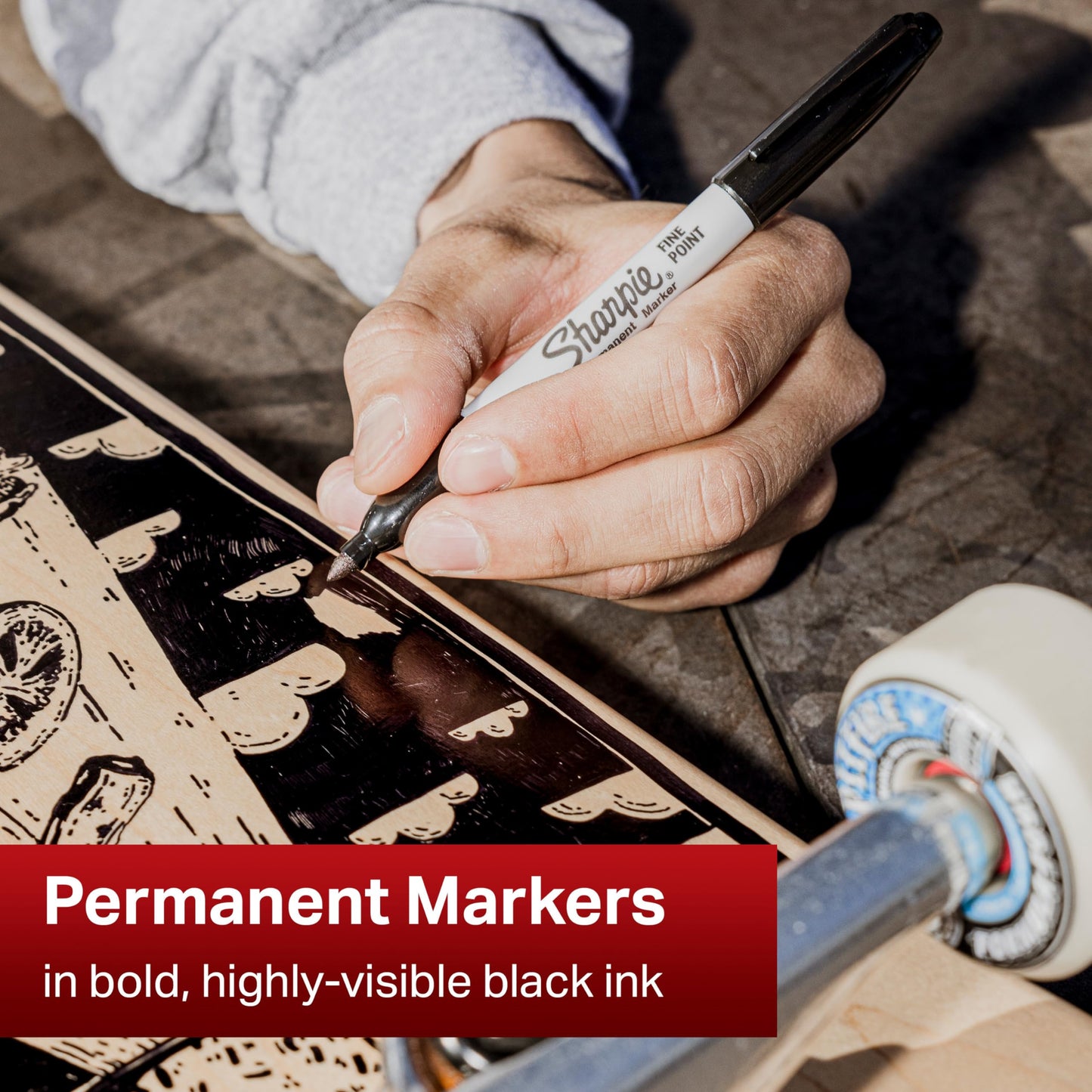 Sharpie Permanent Markers | Fine Point for Bold Details | Black Ink | 36 Marker Pens 36 Count Fine Tip