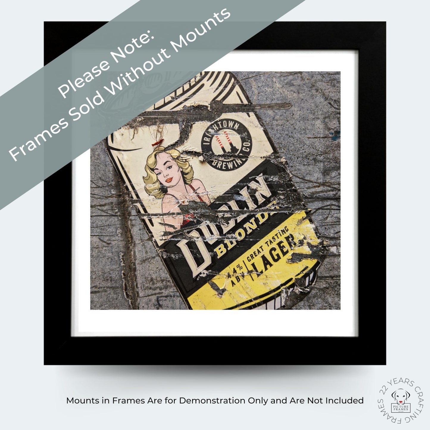 Contemporary Black Picture Frame - 30x30 cm - Versatile & Elegant Design, Ideal for Displaying Art, Photographs, and Certificates