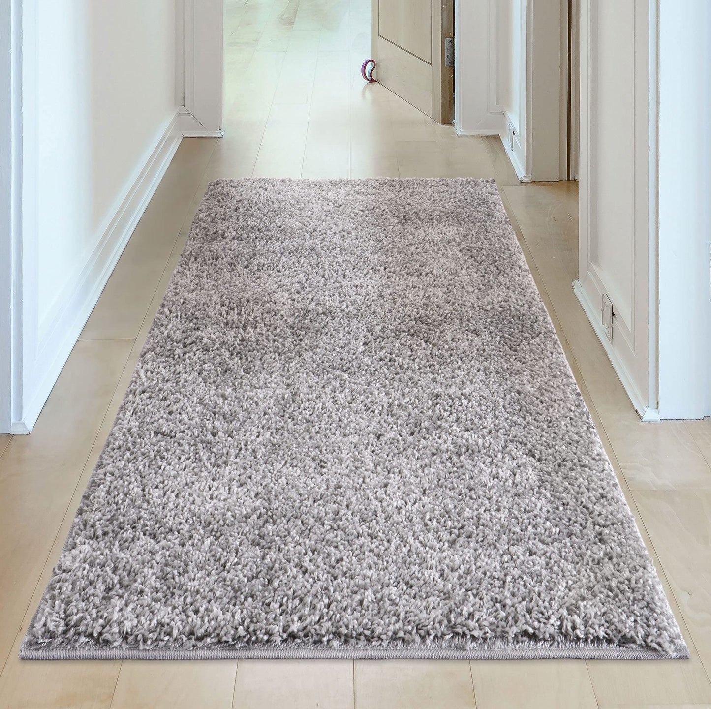 THE RUGS Living Room Rug - Shaggy Soft And Elegant Carpets For The Bedrooms And Kitchen, Easy To Clean, Many Different Sizes (80x150 cm, Grey) 80 x 150 cm Gray