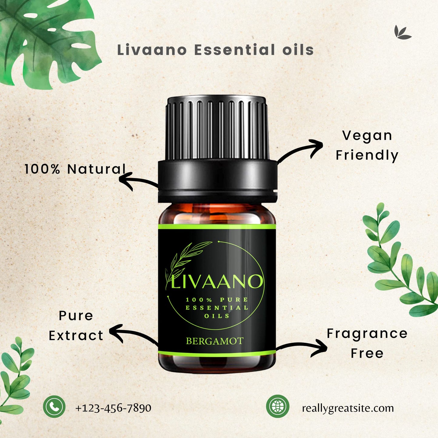 LIVAANO 100% Natural Essential Oils Set, 5ml 12 Aromatherapy Oils, Essential Oils for diffusers for Home, Diffuser Oil, Lavender, Tea Tree, Lemon, Bergamot Best Seller