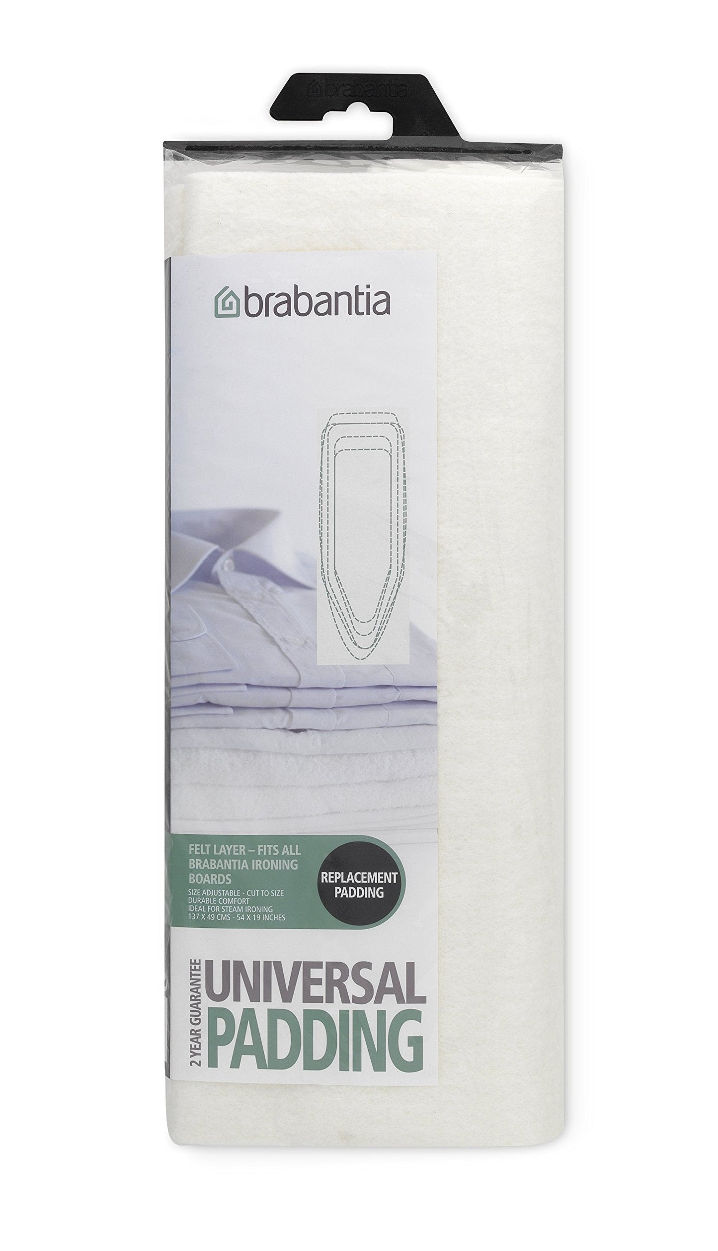 Brabantia 196423 Ironing Board Cover Replacement Felt Pad - White All