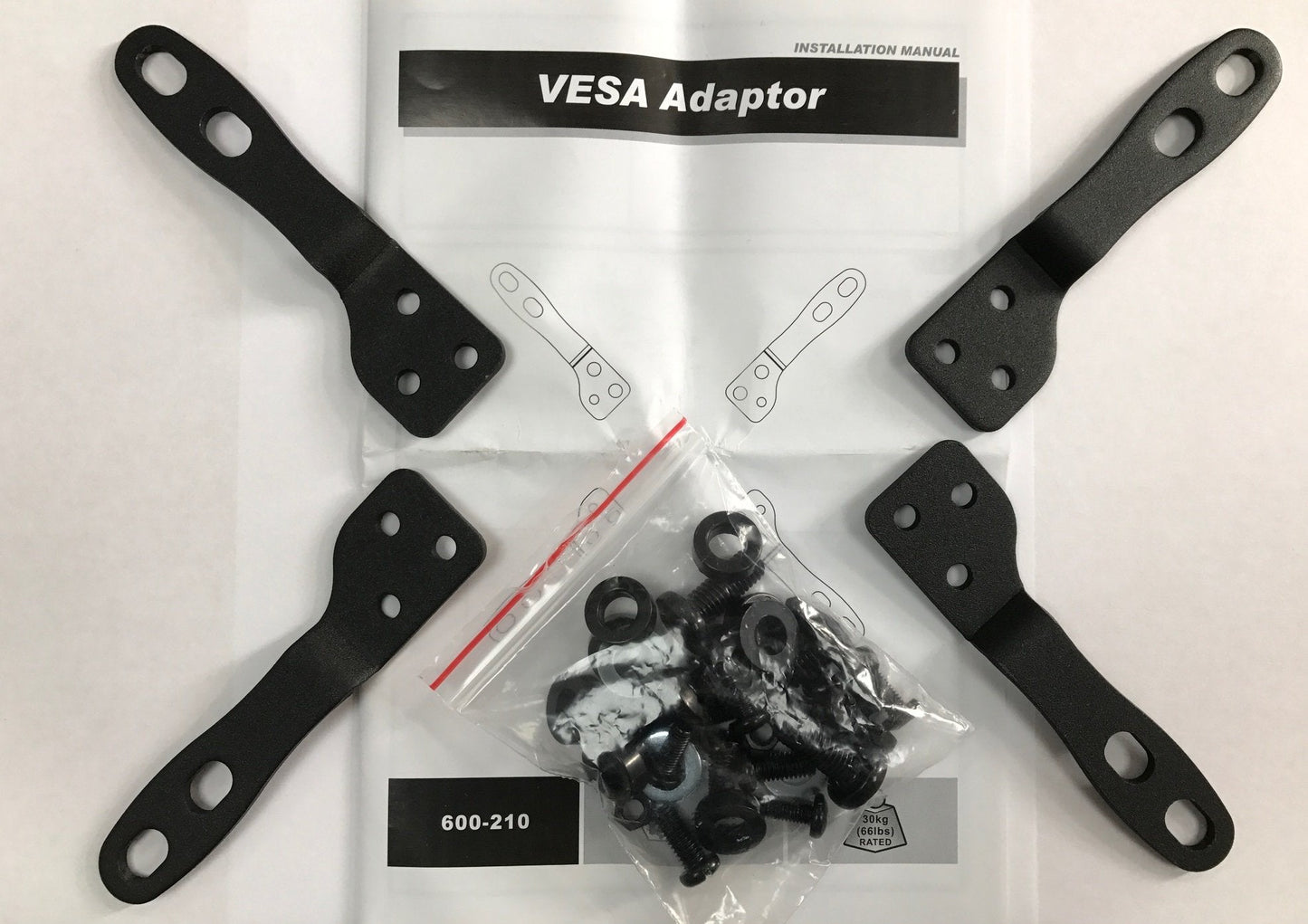 Part King VESA Adaptor Arm Plates Convert Exsting TV Wall Bracket Mount from 75x75mm 100x100mm to 200x100mm or 200x200mm