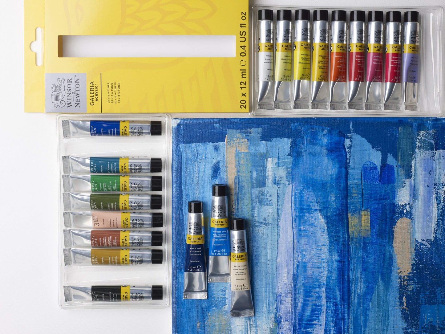 Winsor & Newton, Galeria Acrylic, 20x10ml Tube Set 20 X12ML TUBE SET