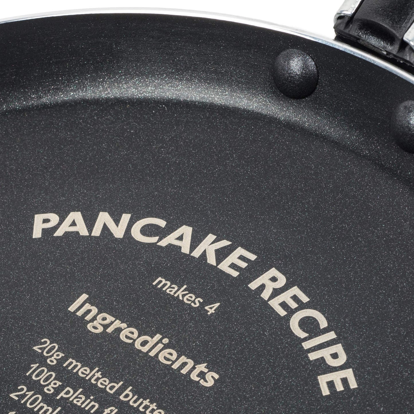 Premier Cookware Essentials Pancake Pan - Guaranteed Non-Stick Crepe Pan with Recipe – Induction Suitable – 24cm - Grey