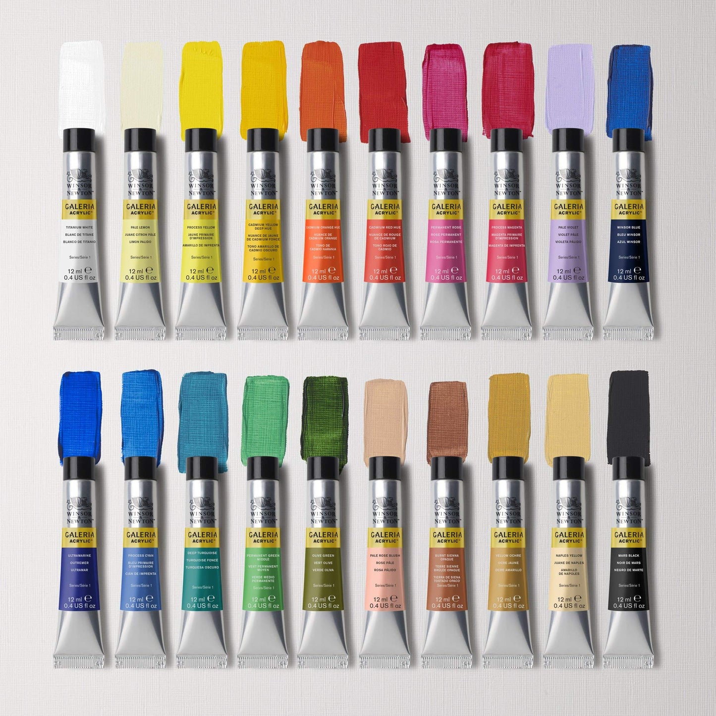 Winsor & Newton, Galeria Acrylic, 20x10ml Tube Set 20 X12ML TUBE SET