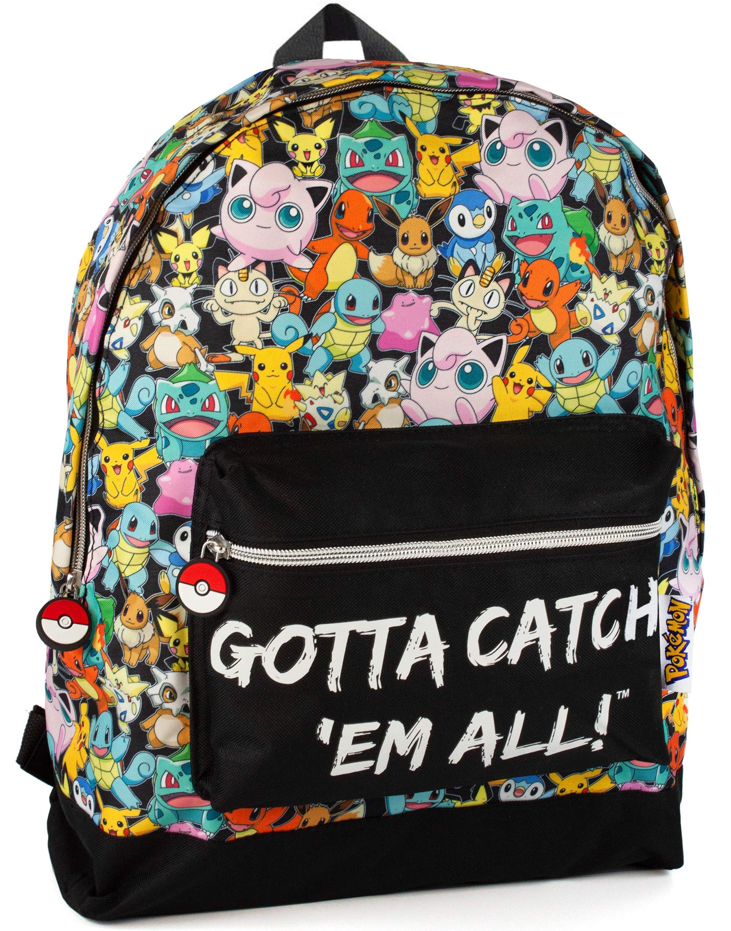 Pokemon Kids Gamer School Backpack | Adjustable Straps for All-Day Comfort | Unisex Design for Young Pokémon Enthusiasts | Dynamic Pokémon-Themed Backpack | Multiple Pockets Keep Essentials Organized