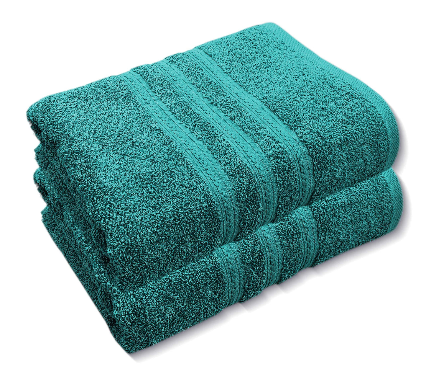 A & B TRADERS Extra Large Jumbo Bath Sheets - Beach Towels 100% Cotton | Huge Size 85 x 200 cm | Pack of 2 (Teal) Teal