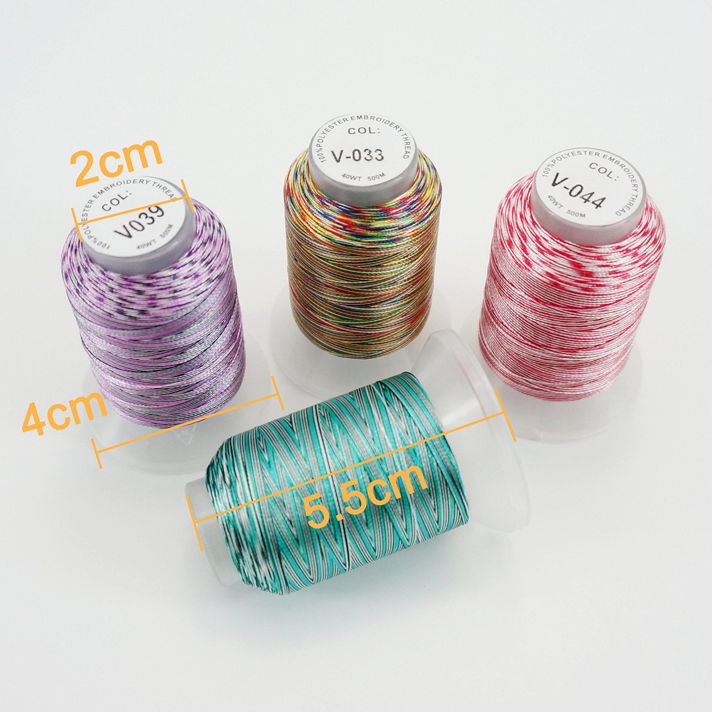 New brothread 25 Colors Variegated Polyester Machine Embroidery Thread Kit 500M (550Y) Each Spool for Brother Janome Babylock Singer Pfaff Bernina Husqvaran Embroidery and Sewing Machines