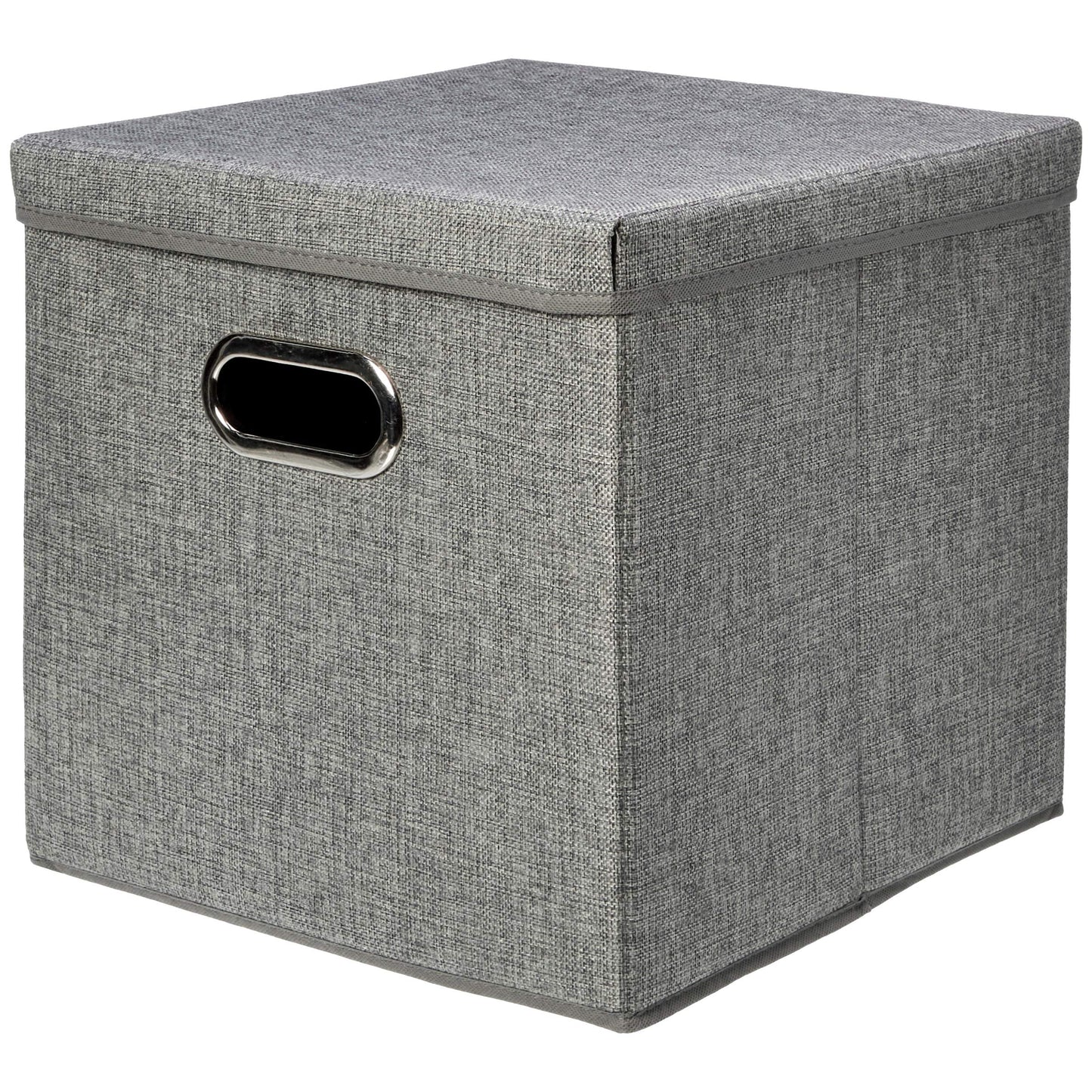 Amazon Basics Foldable Burlap Storage Cubes (2-Pack), Gray 2-Pack