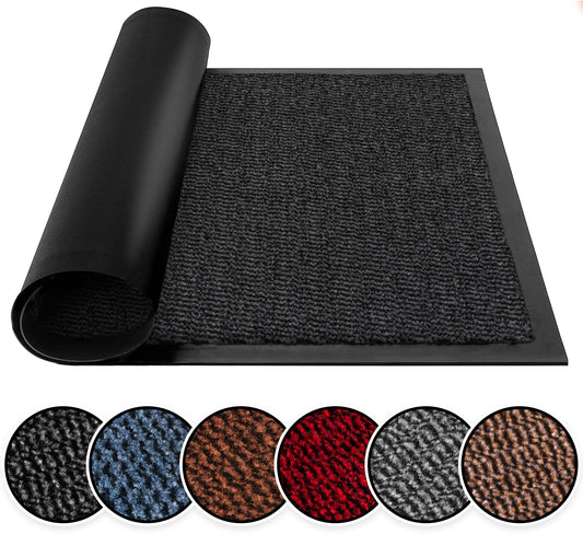 BLADO Washable Door Mats Indoor & Outdoor - Non-Slippery Heavy Duty Doormats Indoor - Stylish & Large Rubber Door Mat - Perfect Dust Grabbing Outdoor & Indoor Door Mat  (Anthracite, 40cm x 60cm) Anthracite