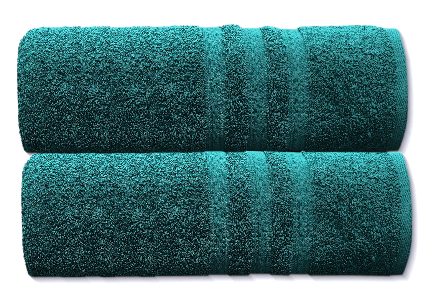 A & B TRADERS Extra Large Jumbo Bath Sheets - Beach Towels 100% Cotton | Huge Size 85 x 200 cm | Pack of 2 (Teal) Teal