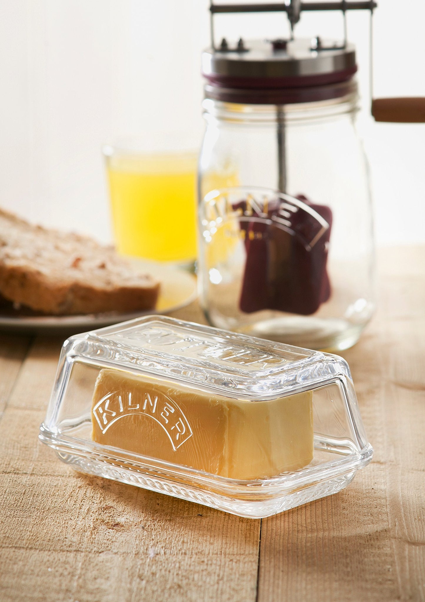 Kilner Vintage Glass Butter Dish with Lid