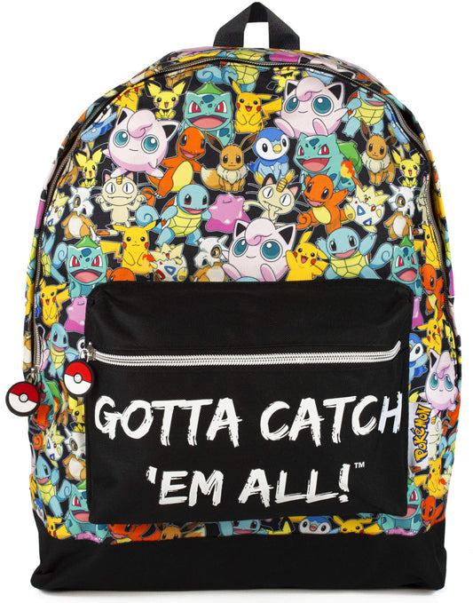 Pokemon Kids Gamer School Backpack | Adjustable Straps for All-Day Comfort | Unisex Design for Young Pokémon Enthusiasts | Dynamic Pokémon-Themed Backpack | Multiple Pockets Keep Essentials Organized