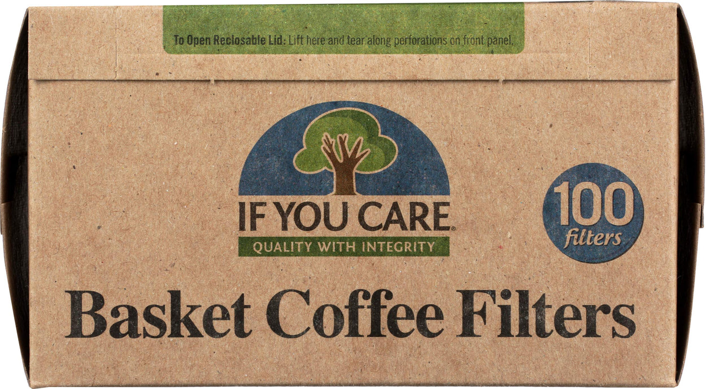 If You Care 17504 Basket Coffee Filter, Fits 8-12 Cup Drip Coffee Makers, 100 Pieces