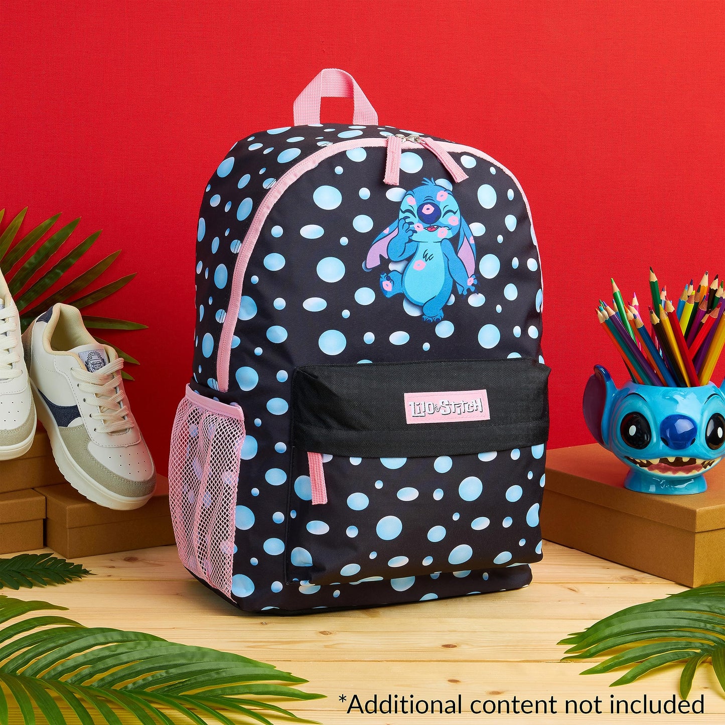 Disney Backpack for Girls, Stitch School Bags for Girls Black